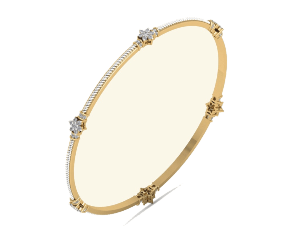 Diamond Station Bangle — Slim