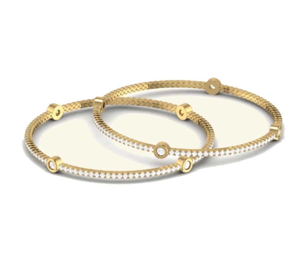 Triple-Station Pavé Bangle