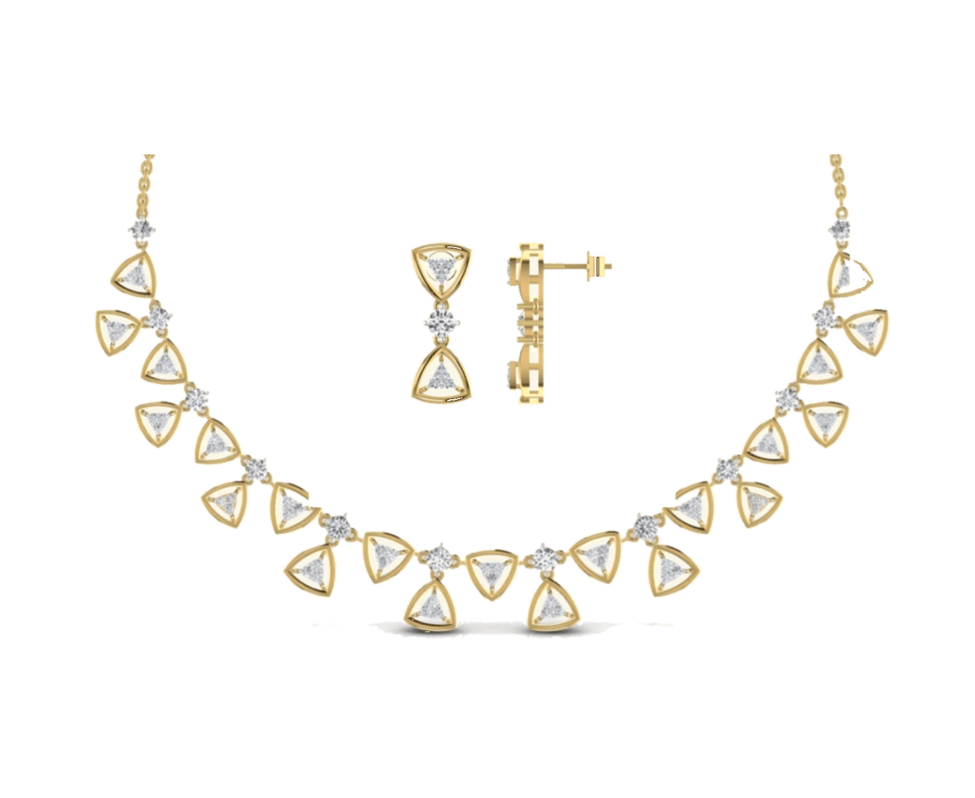 Bridal Triangle-Station Necklace