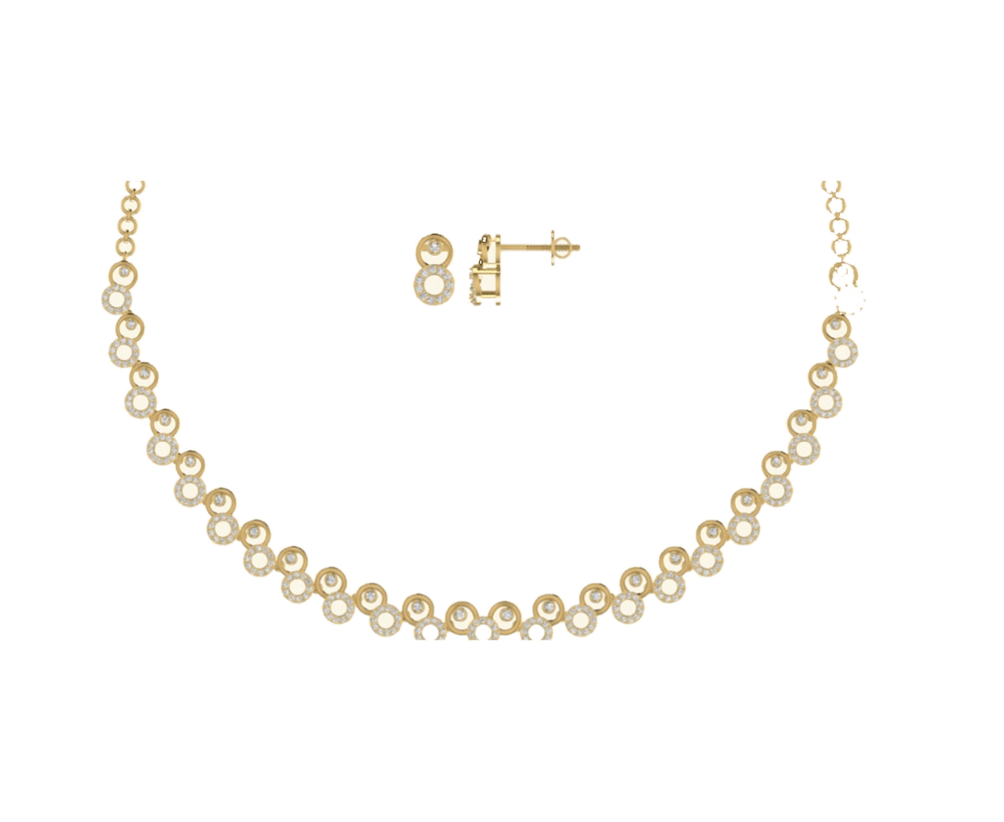 Bridal Round Eternity Necklace