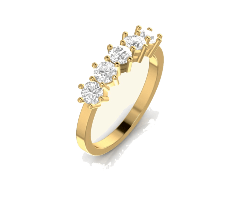 Bridal 3-Stone Pavé Ring
