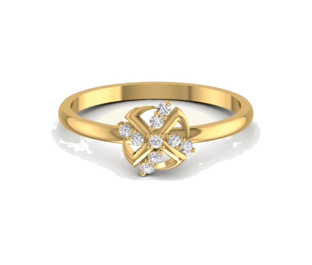Bridal Pinwheel Cluster Ring