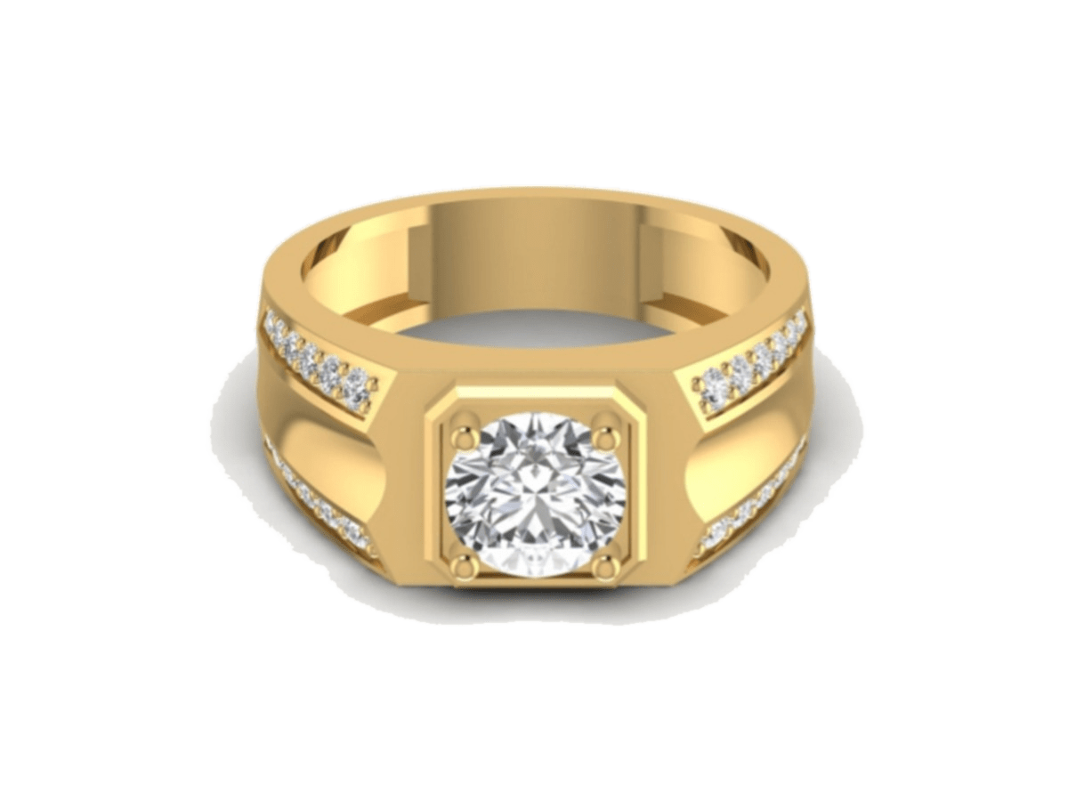 Princess Square Halo Signet