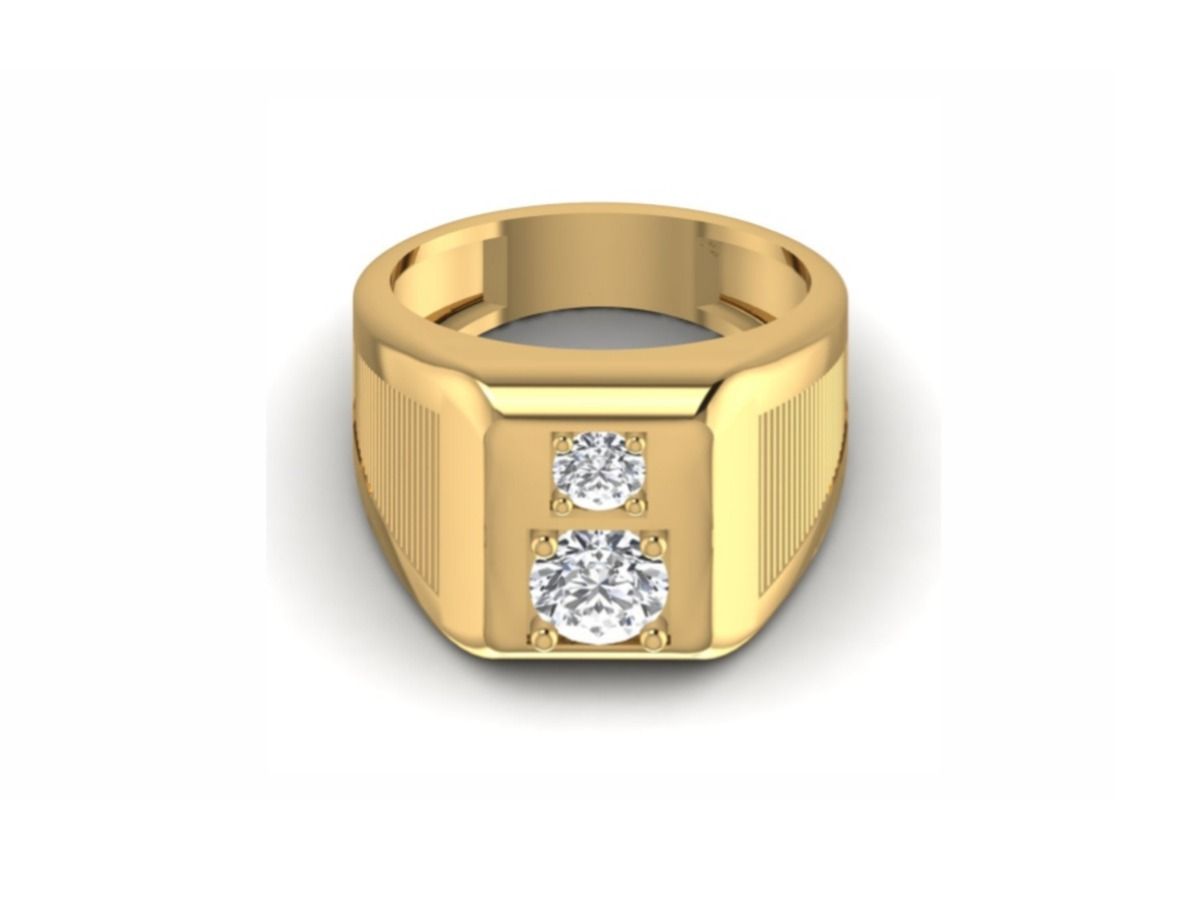 Vertical two-stone toi-et-moi, trending globally — 10.80g gold