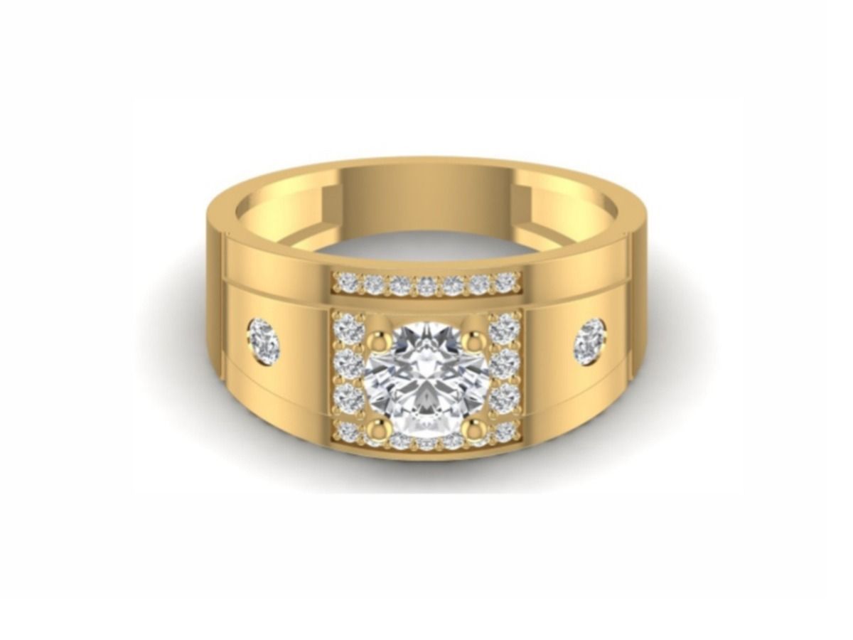 Halo cluster center, bold fine statement — 5.98g gold