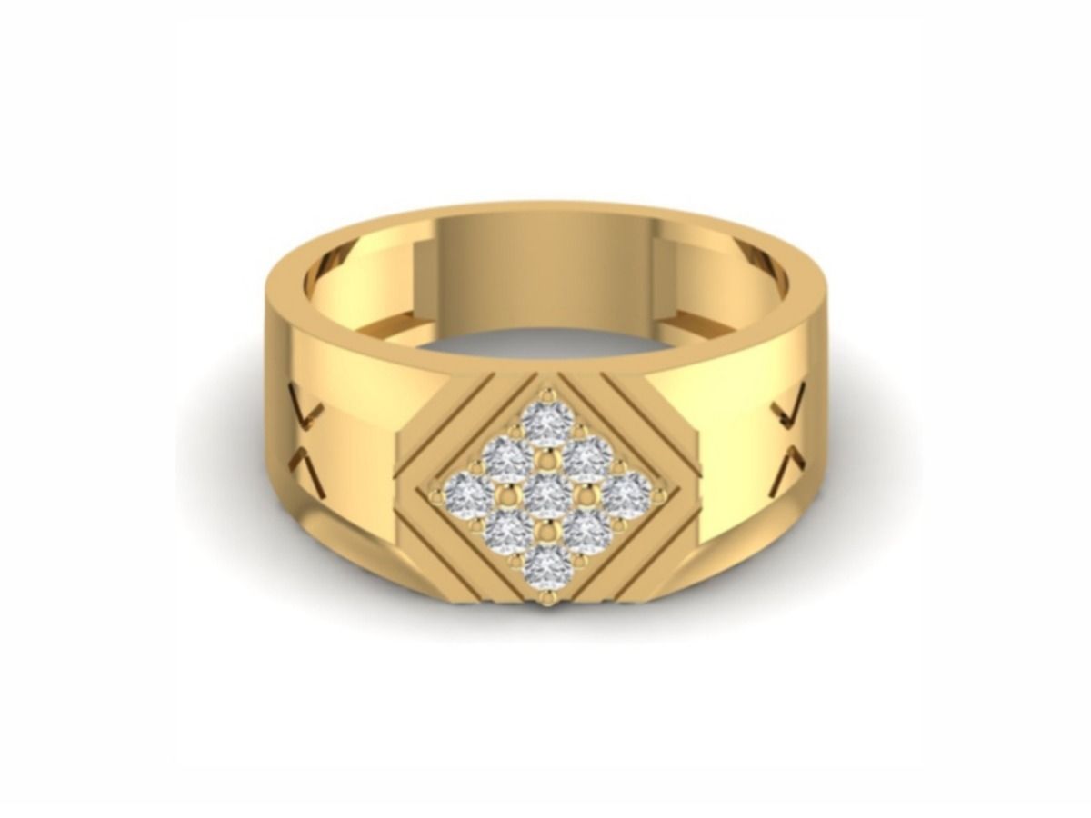Diamond-within-diamond geometric cluster — 5.94g gold