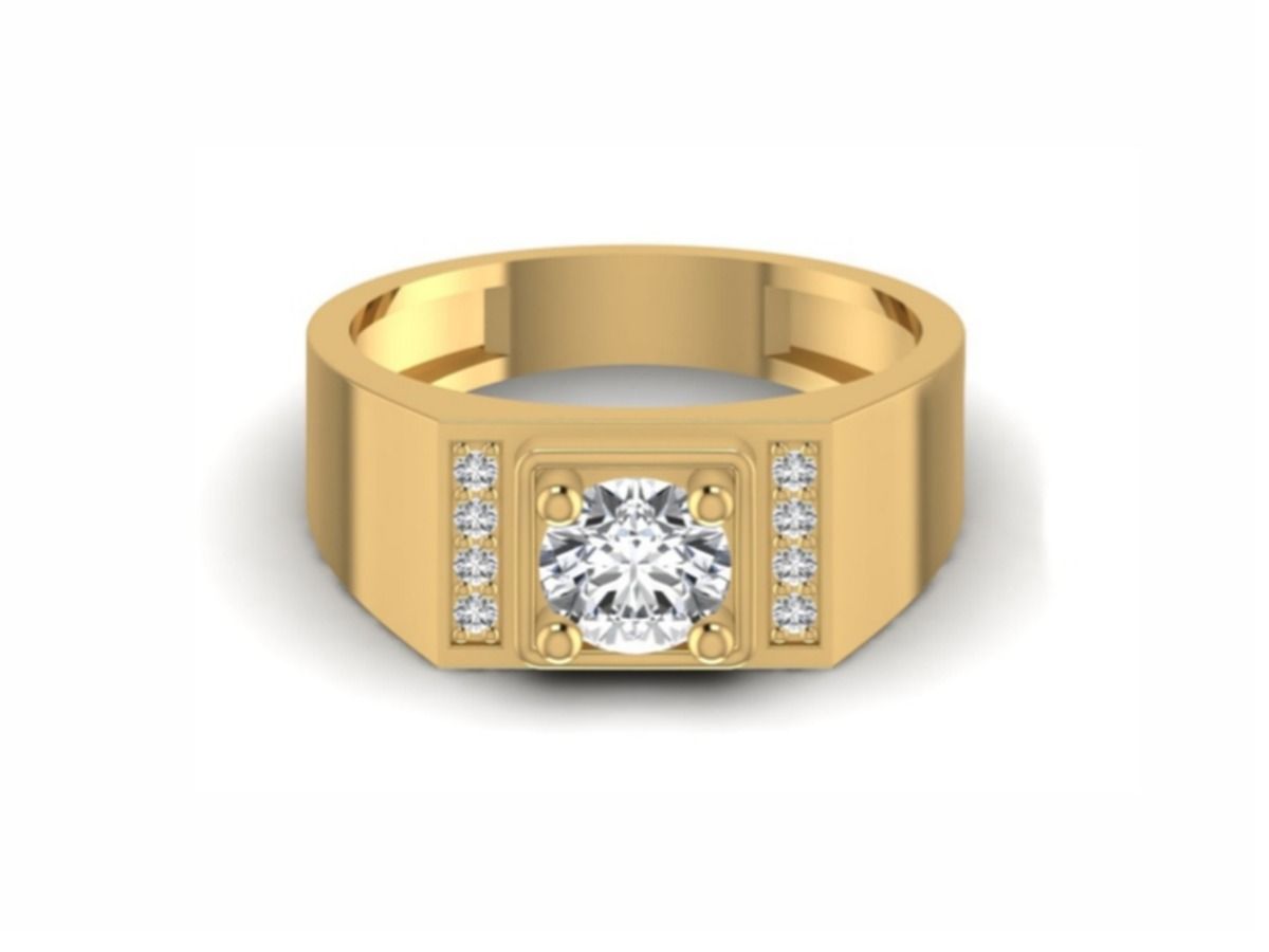 Round bezel center, clean channel sides — 6.10g gold