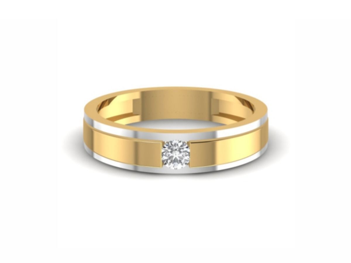 Two-tone gold + silver, entry-level price point — 3.74g gold