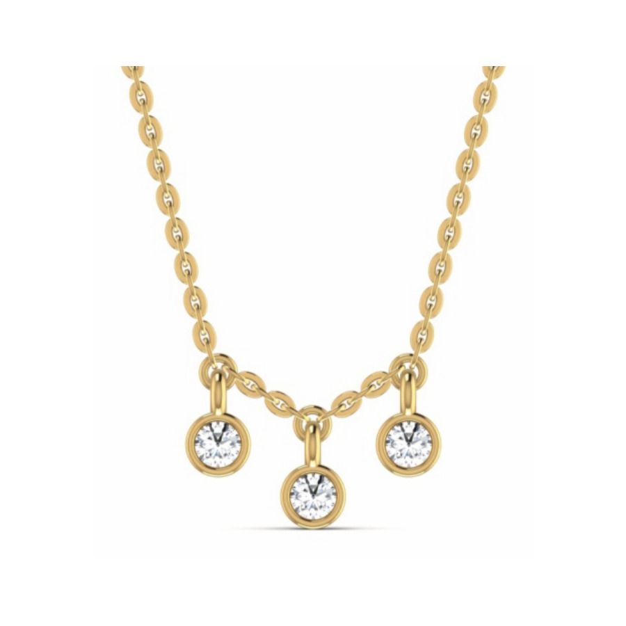 Heart silhouette pendant with single bezel-set diamond at centre. — 1.75 GM gold