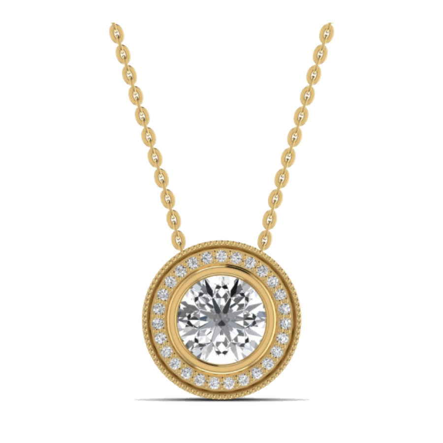 Round Halo Pendant