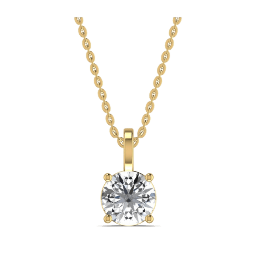 Round Four-Prong Pendant
