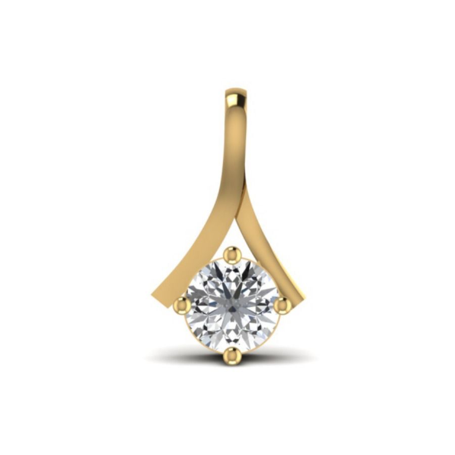 Pavé infinity-loop pendant with continuous diamond surface. — 1.64 GM gold