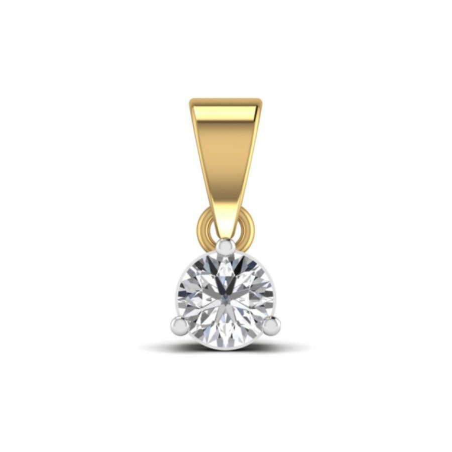 Tiny diamond pavé bar pendant on a polished chain. — 0.70 GM gold