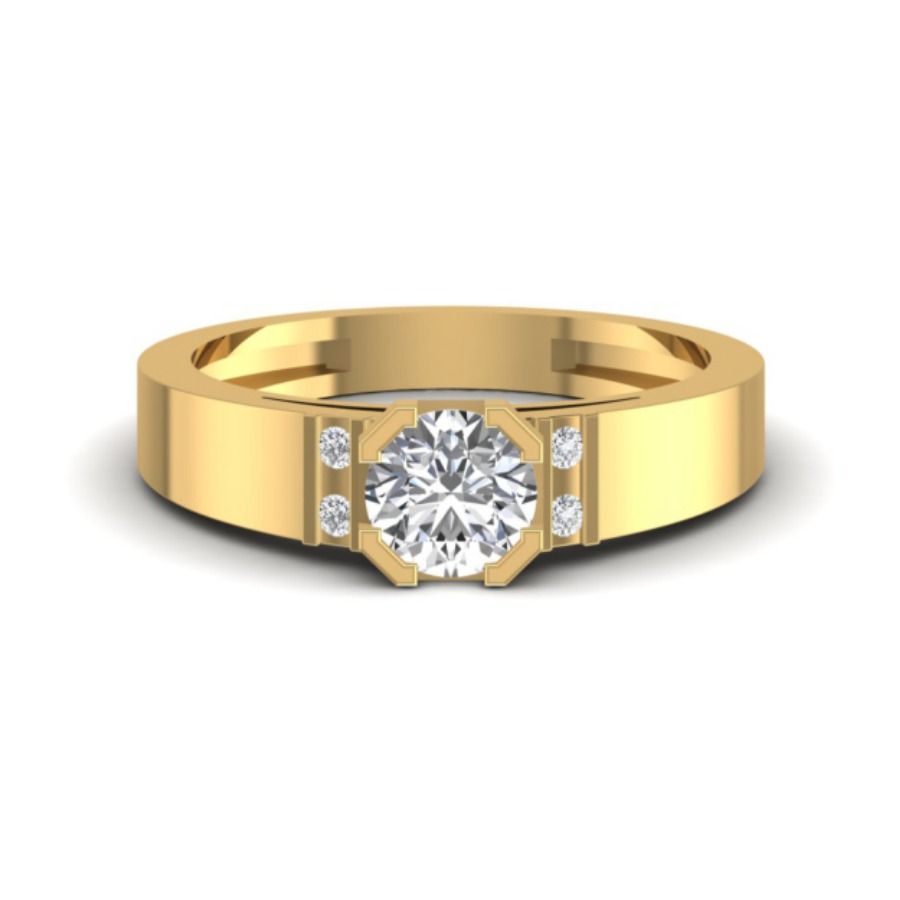 Floral cluster ring with seven-stone diamond head. — 4.31 GM gold