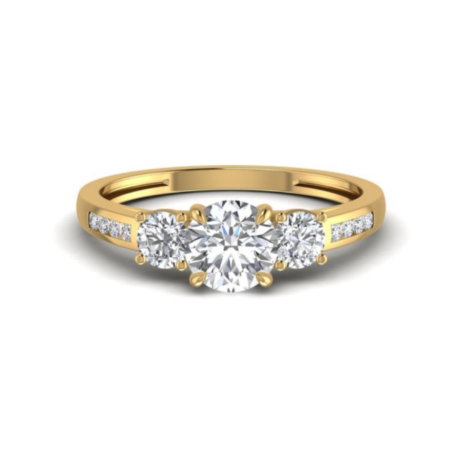 Six-prong solitaire ring with classic engagement profile. — 2.69 GM gold