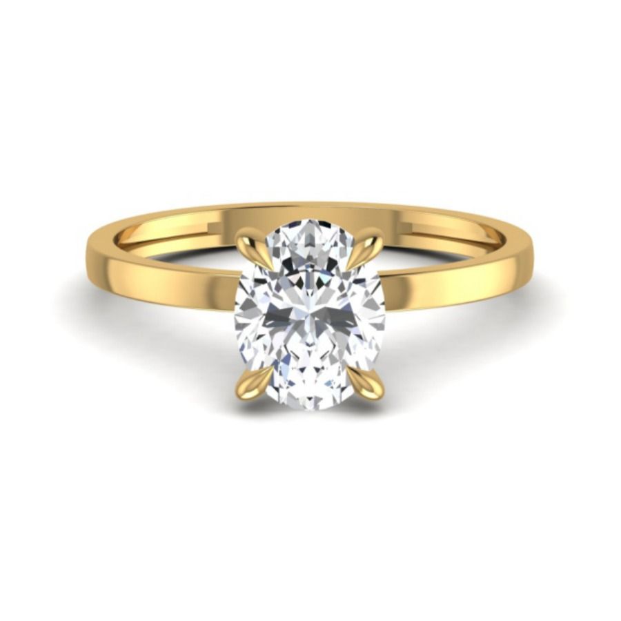 Pavé halo ring with split-shoulder gallery detail. — 2.14 GM gold