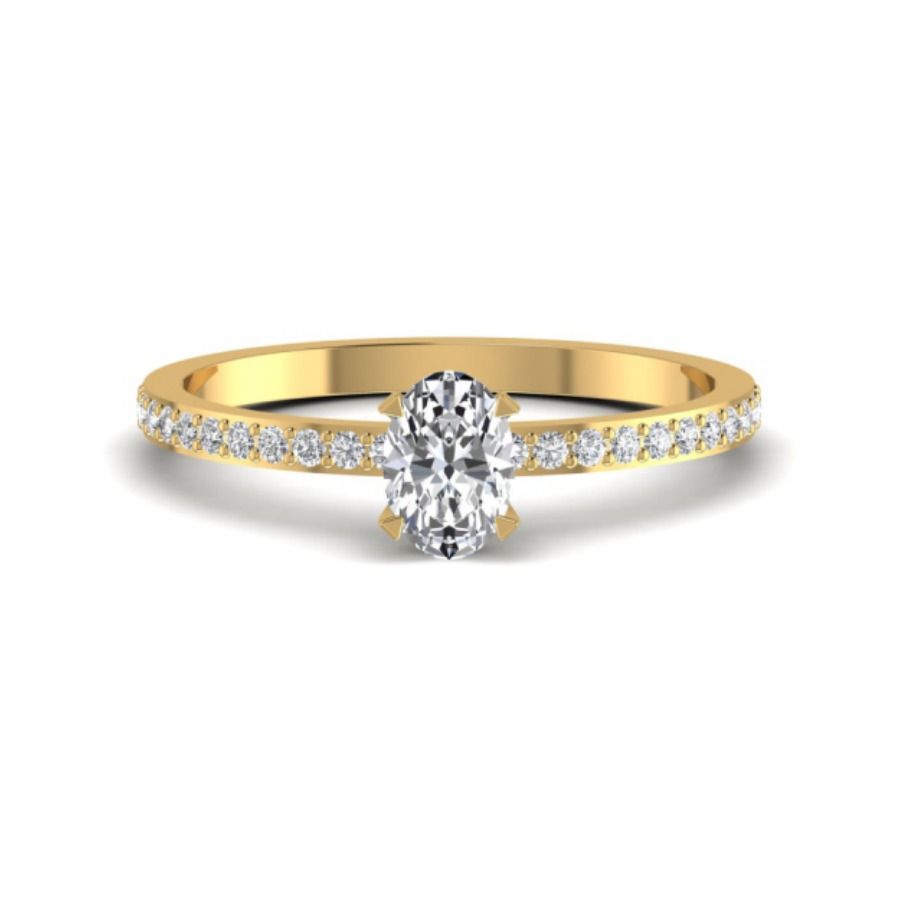 Three-stone cushion-cluster ring with prong-set rounds. — 1.99 GM gold