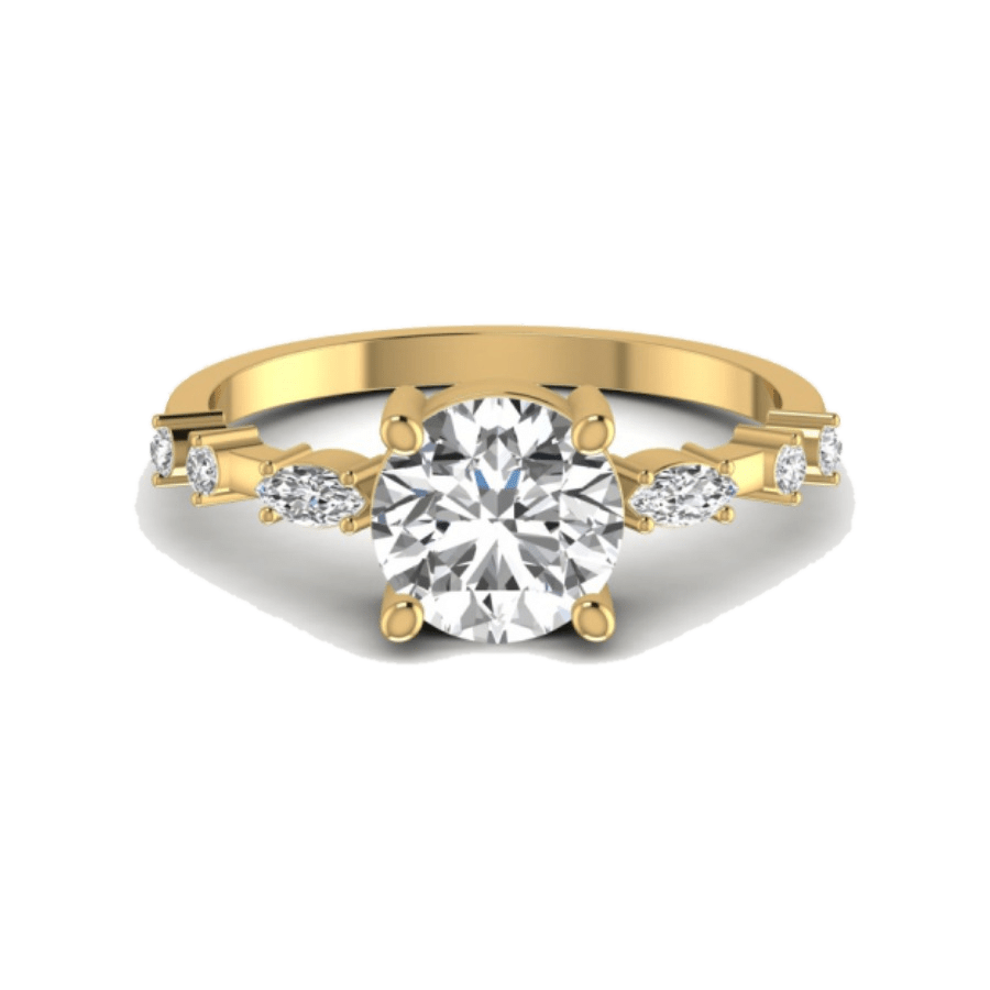 Round Halo Engagement Ring