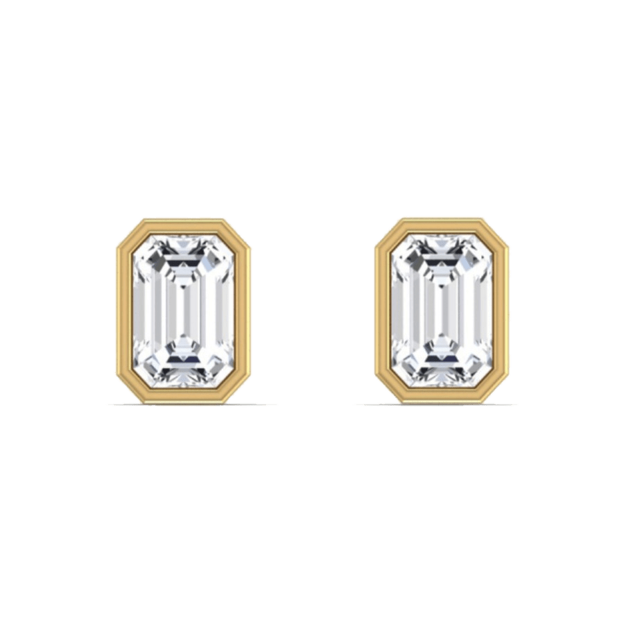 Emerald-Cut Studs