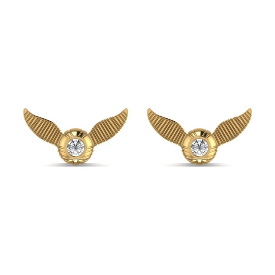 Round halo cluster studs with bordered pavé head. — 1.97 GM gold