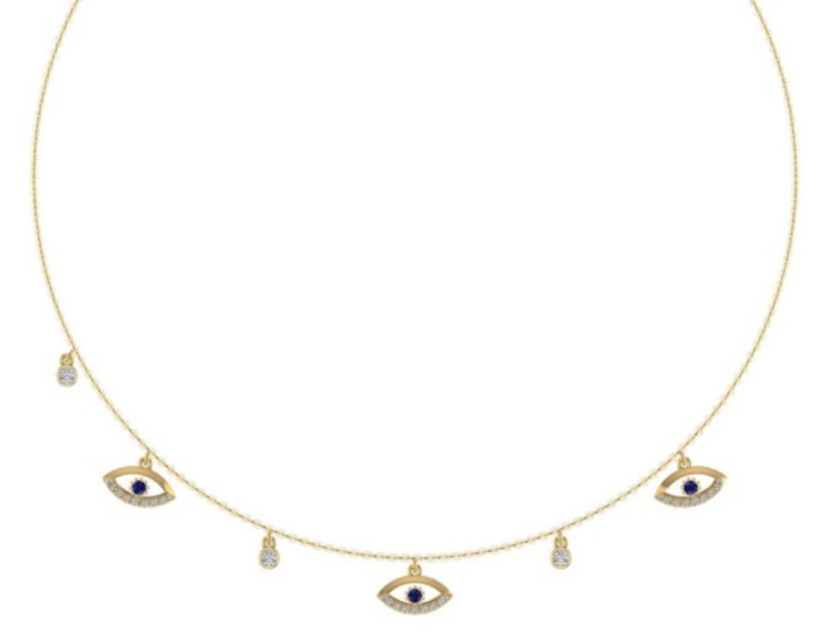 Half-tennis diamond necklace with channel-set rounds. — 5.07 GM gold