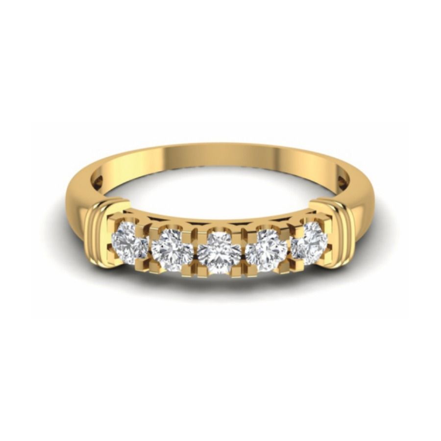 Pavé eternity band with continuous diamond surface. — 2.21 GM gold