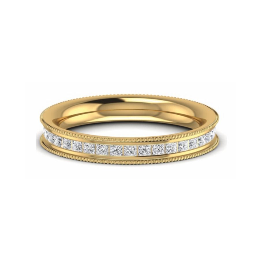Diamond fashion band with floral cluster motif. — 2.27 GM gold