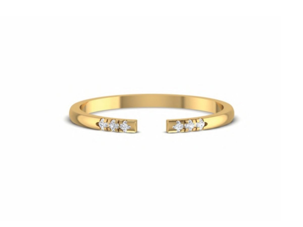 Delicate everyday stacking ring — 1.10g gold