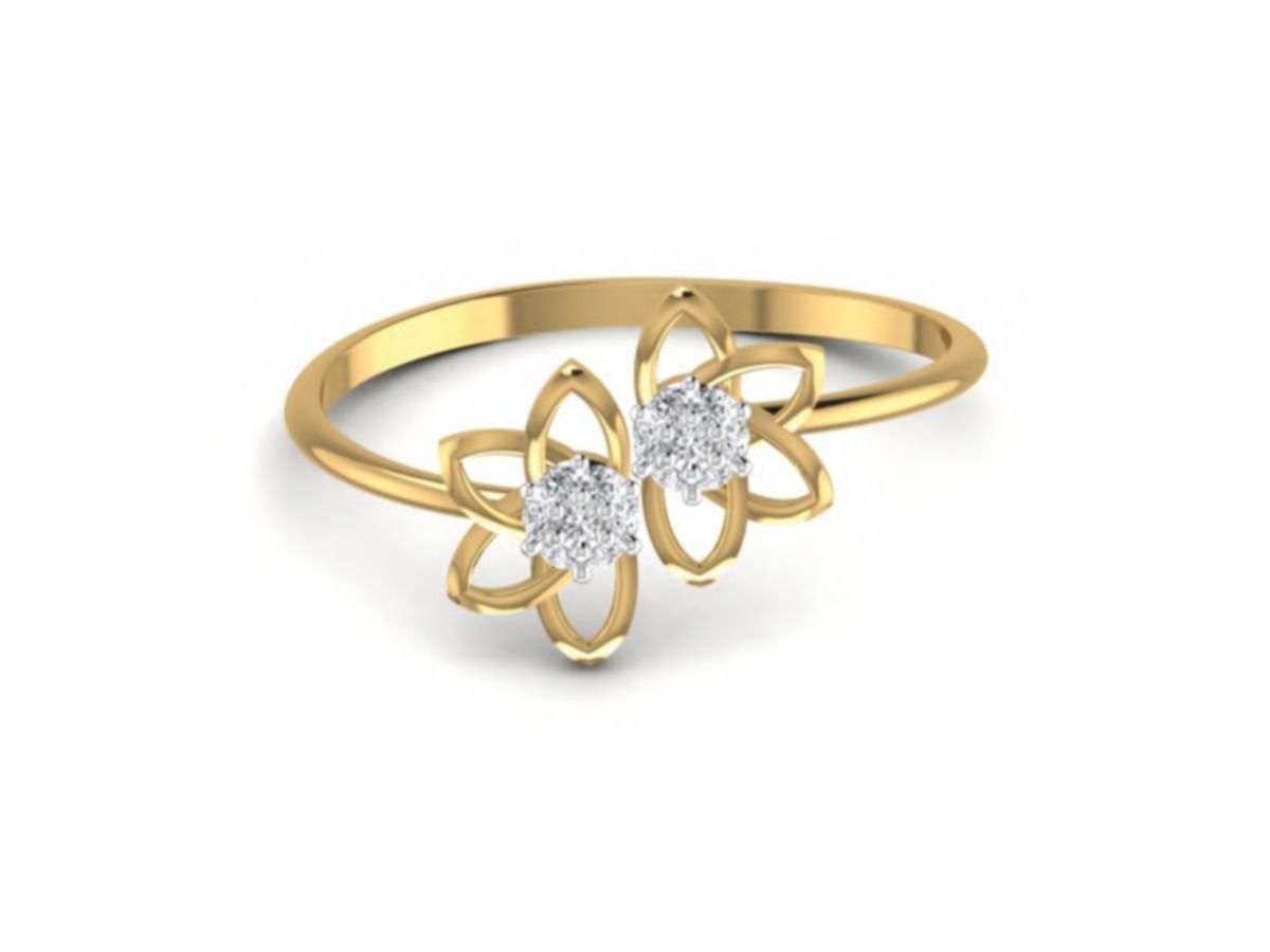 Clean-lined minimalist diamond band — 0.98g gold