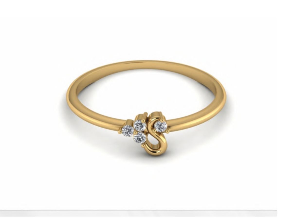 Feather-light 0.86g solitaire with a single 0.05ct accent stone — 0.86g gold