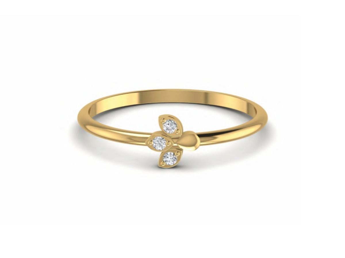Statement minimalist round solitaire — 1.00g gold