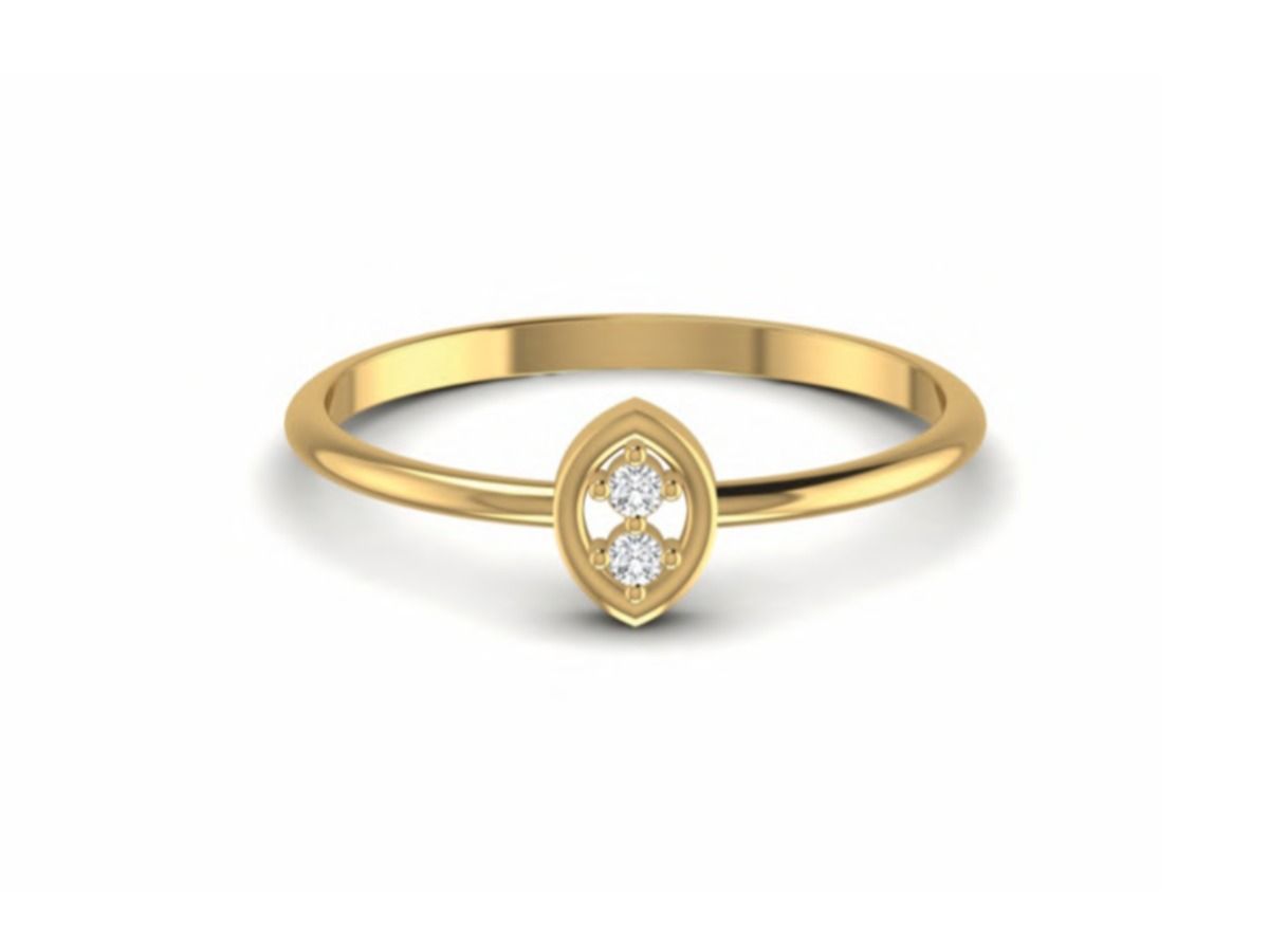 Modern bezel-set minimalist ring — 1.11g gold