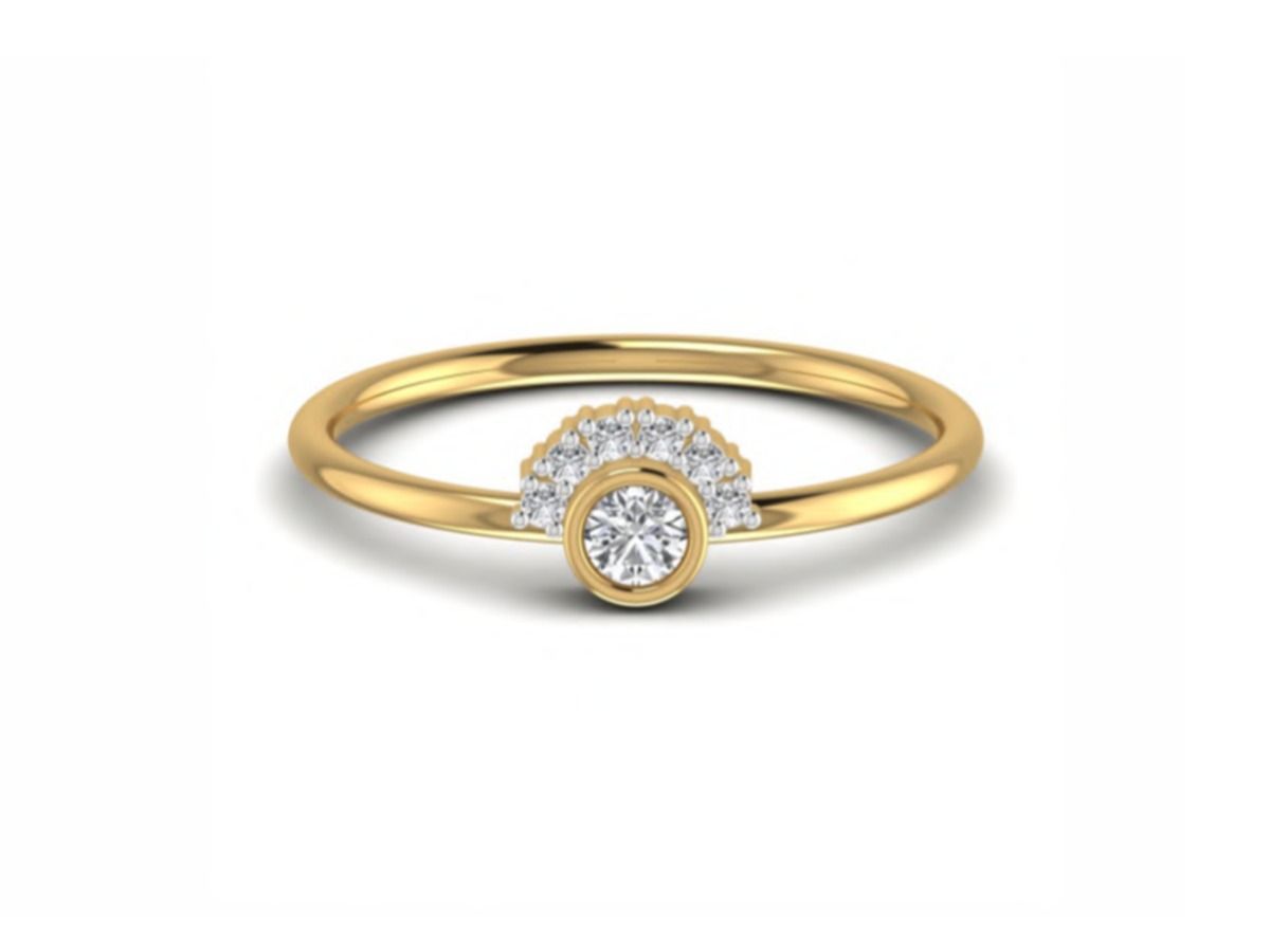 Refined geometric minimalist band — 1.43g gold