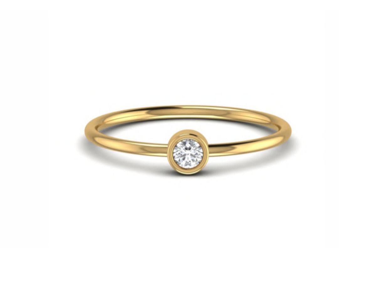 Whisper-light contemporary band — 1.12g gold