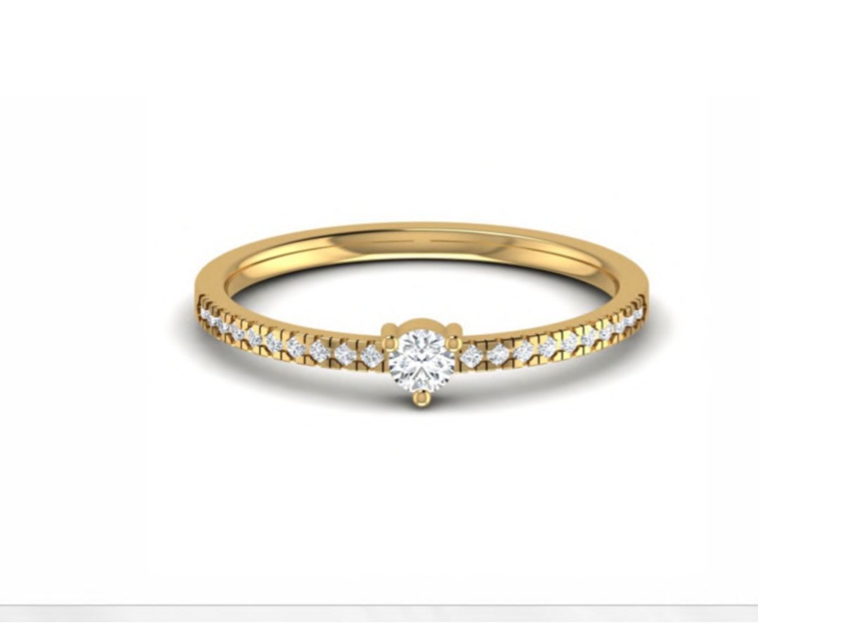 Subtle modern accent ring — 1.20g gold