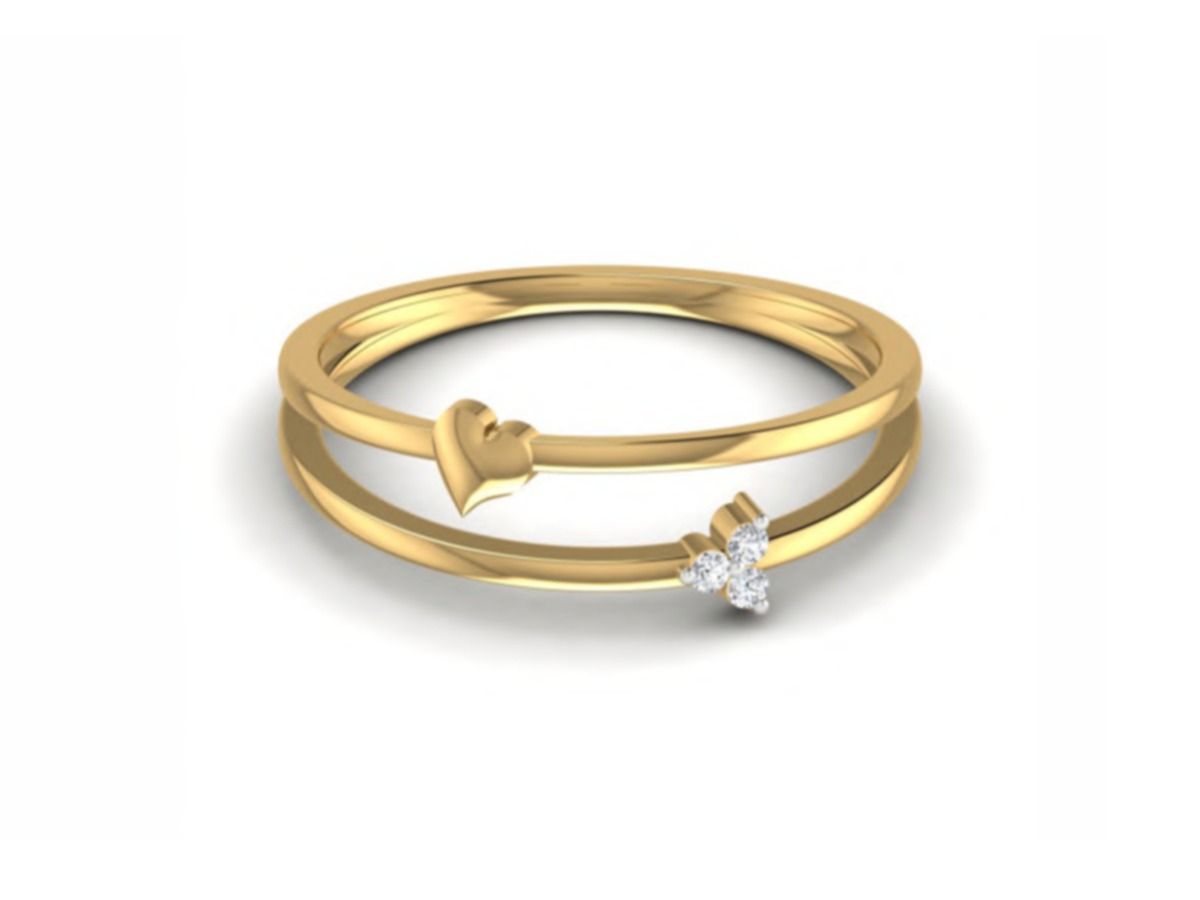 Contemporary solitaire elegance — 1.49g gold