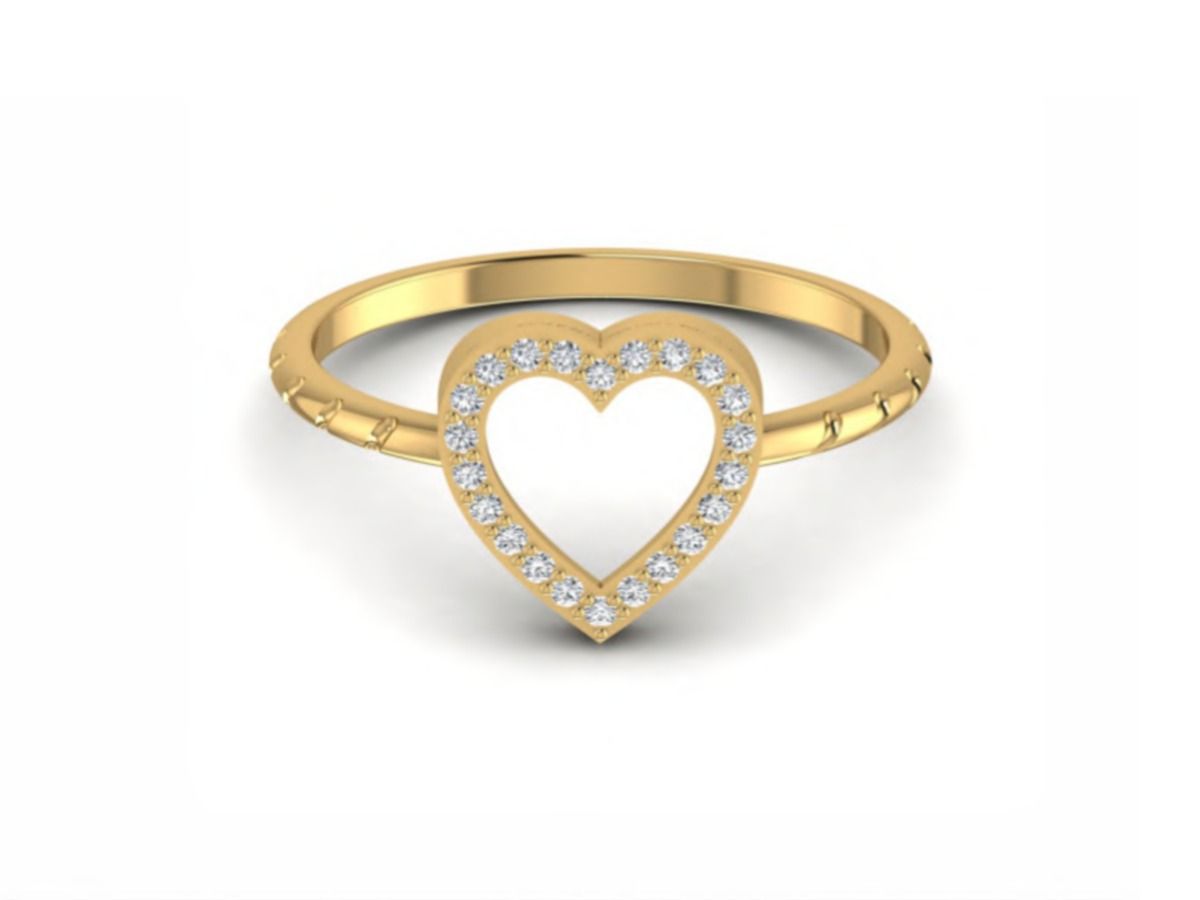 Clean 1.40g band lit by a 0.12ct round stone — 1.40g gold