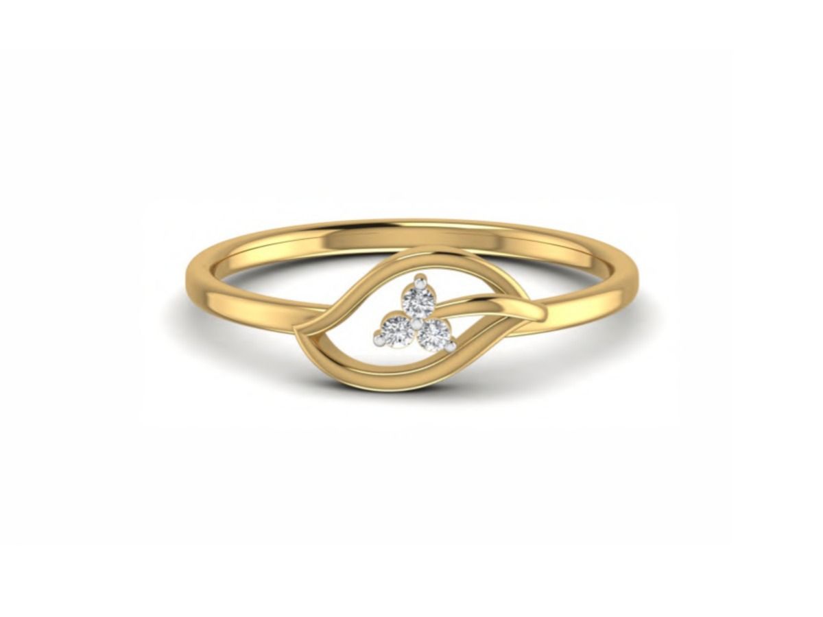 Understated 1.34g band with a barely-there 0.04ct accent — 1.34g gold