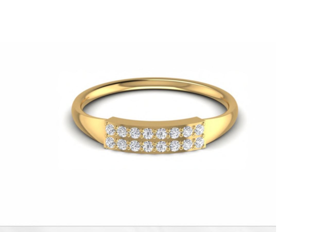 Elegant contemporary solitaire — 1.62g gold