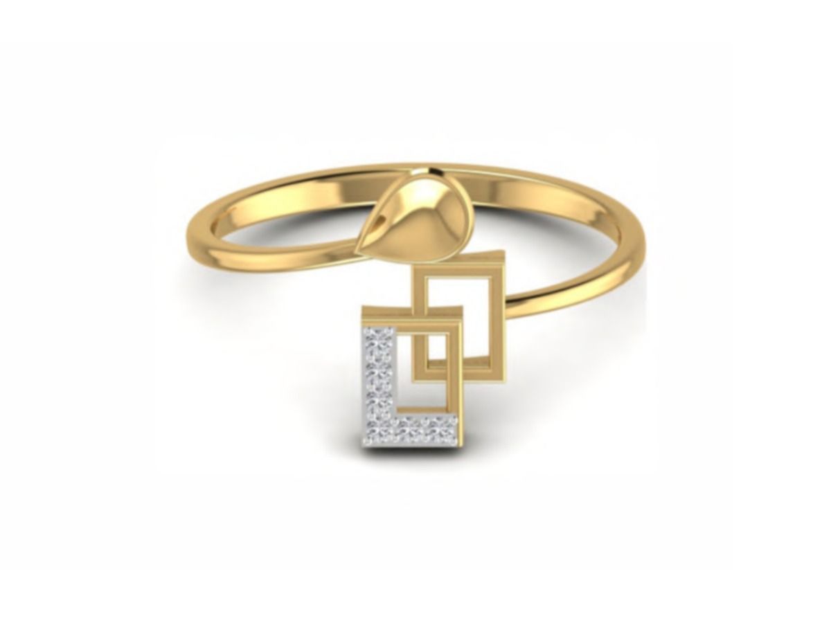 Slim 1.47g band with a delicate 0.04ct accent stone — 1.47g gold