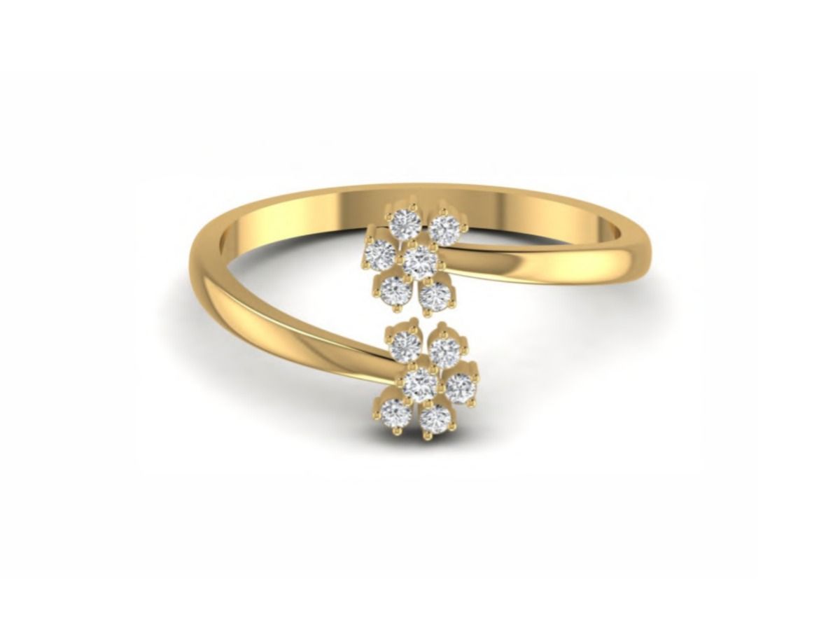 Elegant fine jewelry solitaire — 1.79g gold