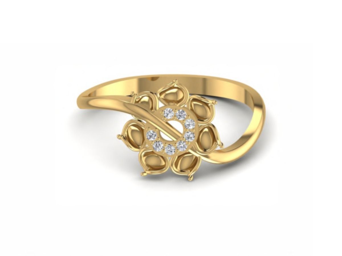 Substantial 1.84g band with an understated 0.05ct accent — 1.84g gold