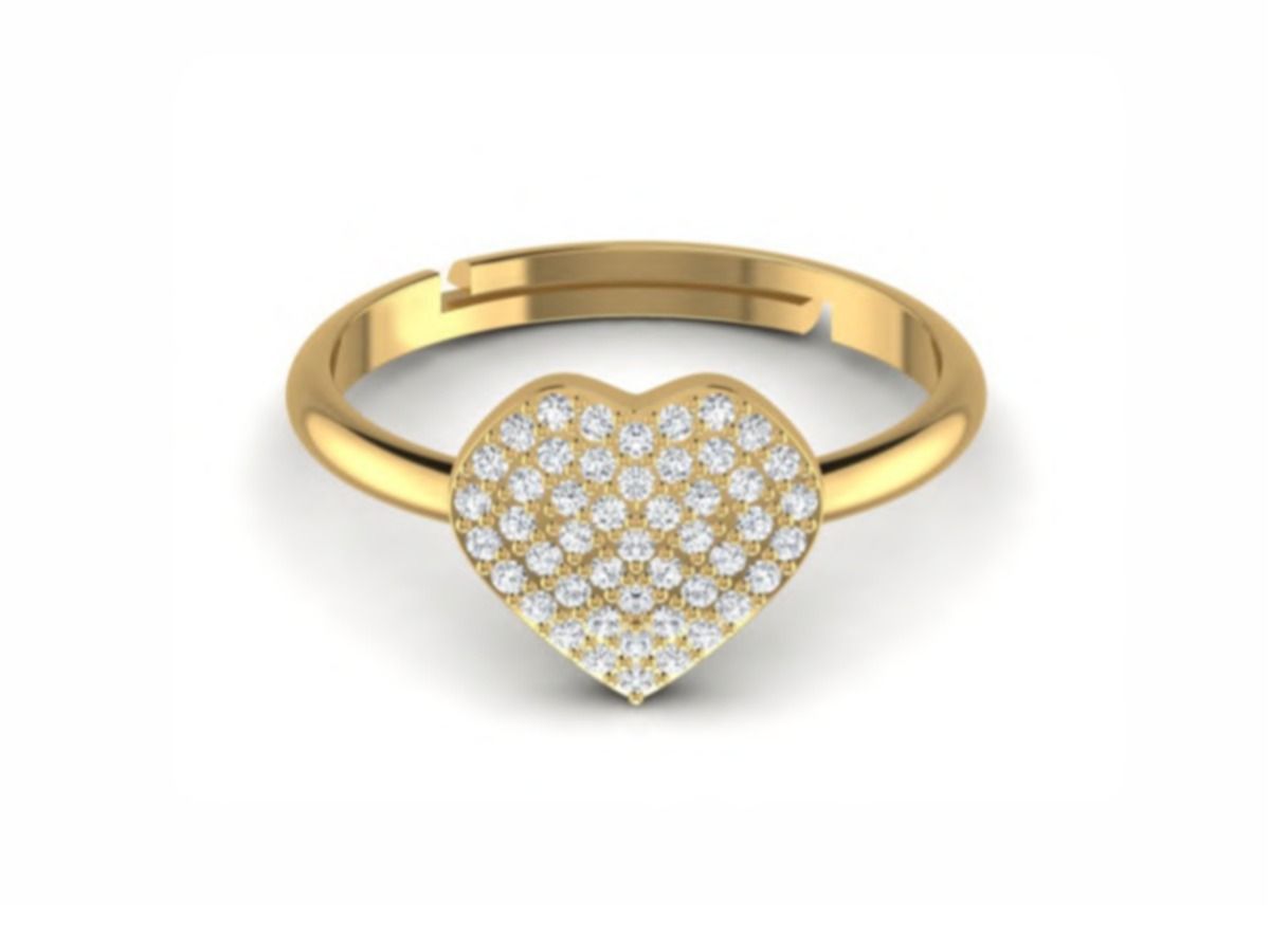 Graceful contemporary ring — 1.80g gold