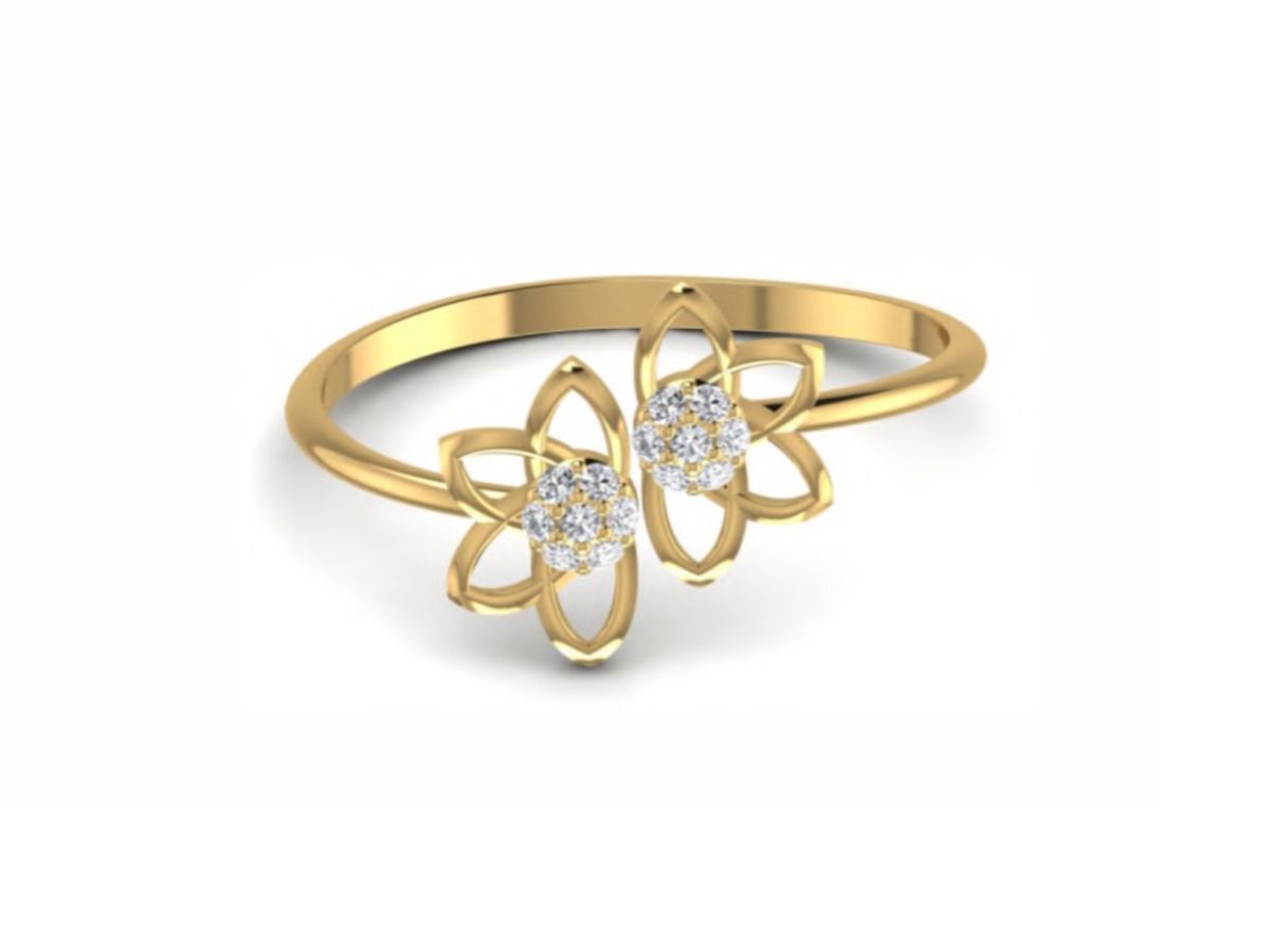 Dainty 1.26g solitaire with a 0.10ct round diamond — 1.26g gold