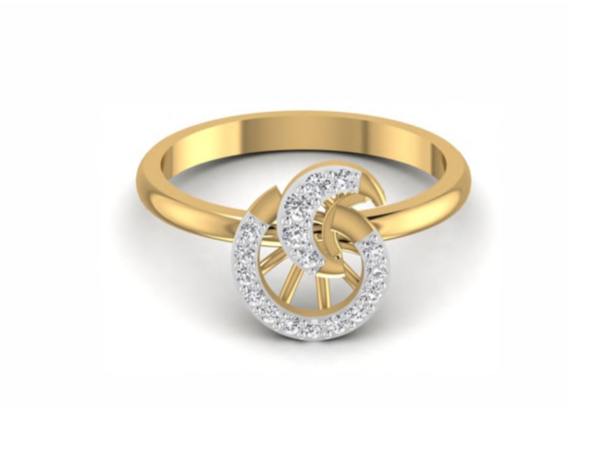 Refined solitaire band — 1.60g gold