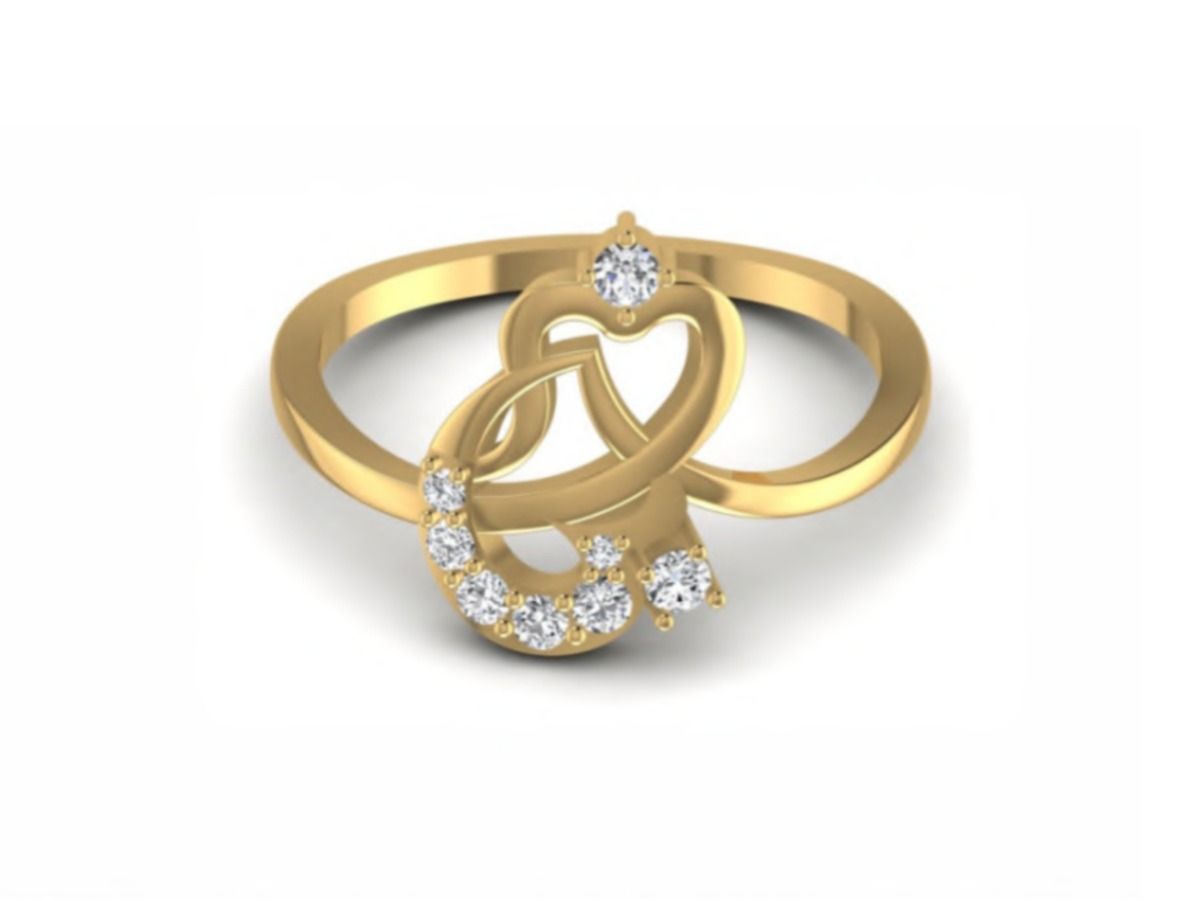 Substantial 1.73g band carrying a 0.19ct round diamond — 1.73g gold