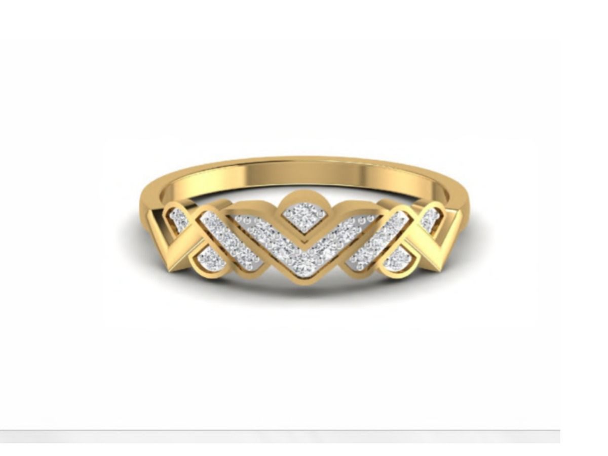 Heavyweight 2.26g band set with a 0.23ct round diamond — 2.26g gold