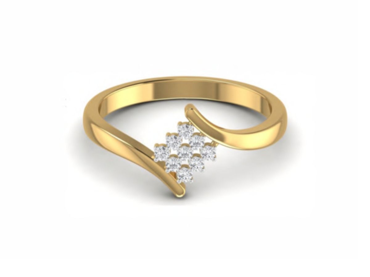 Heavyweight 3.00g band with a 0.13ct round diamond — 3.00g gold