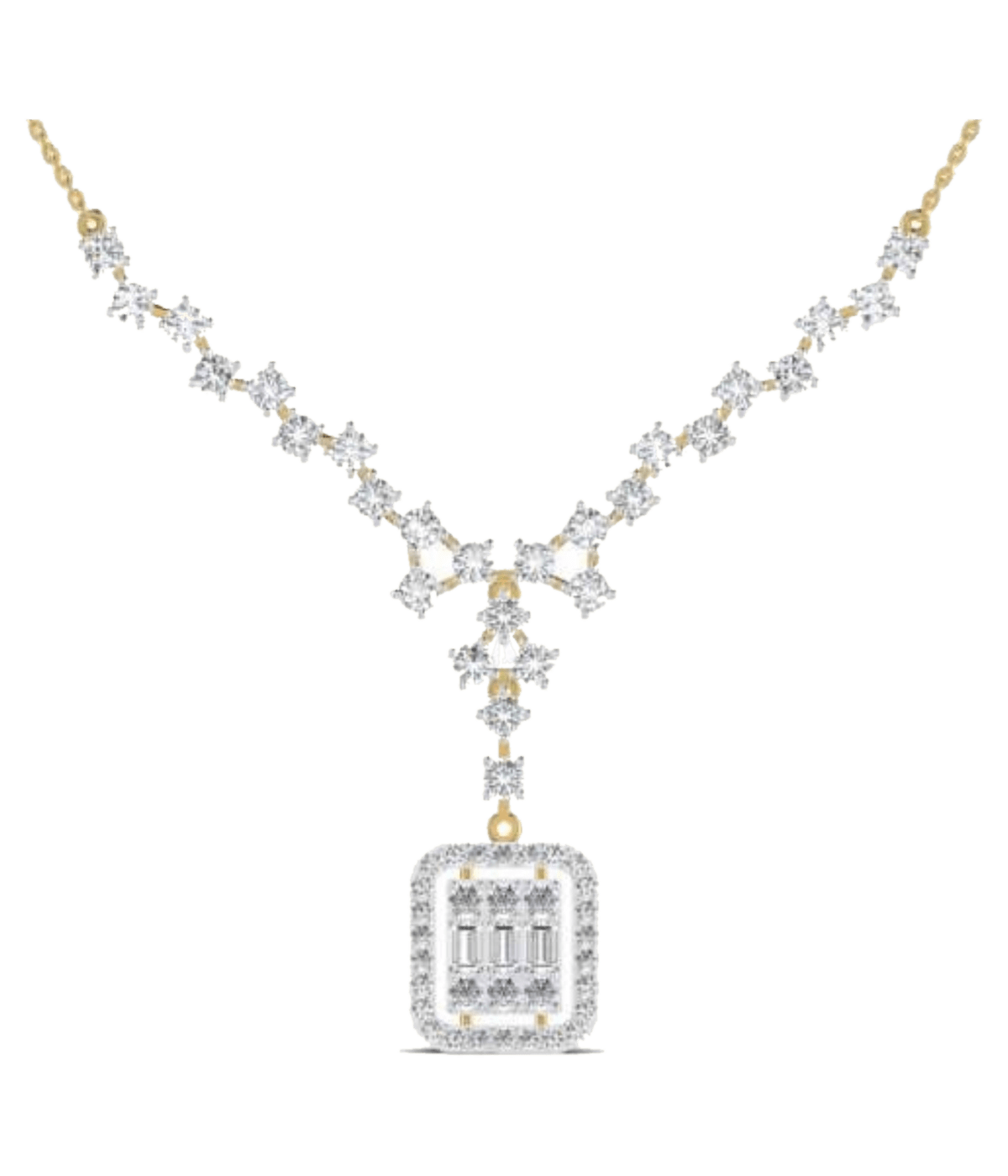 Emerald-Cut Centerpiece Chain
