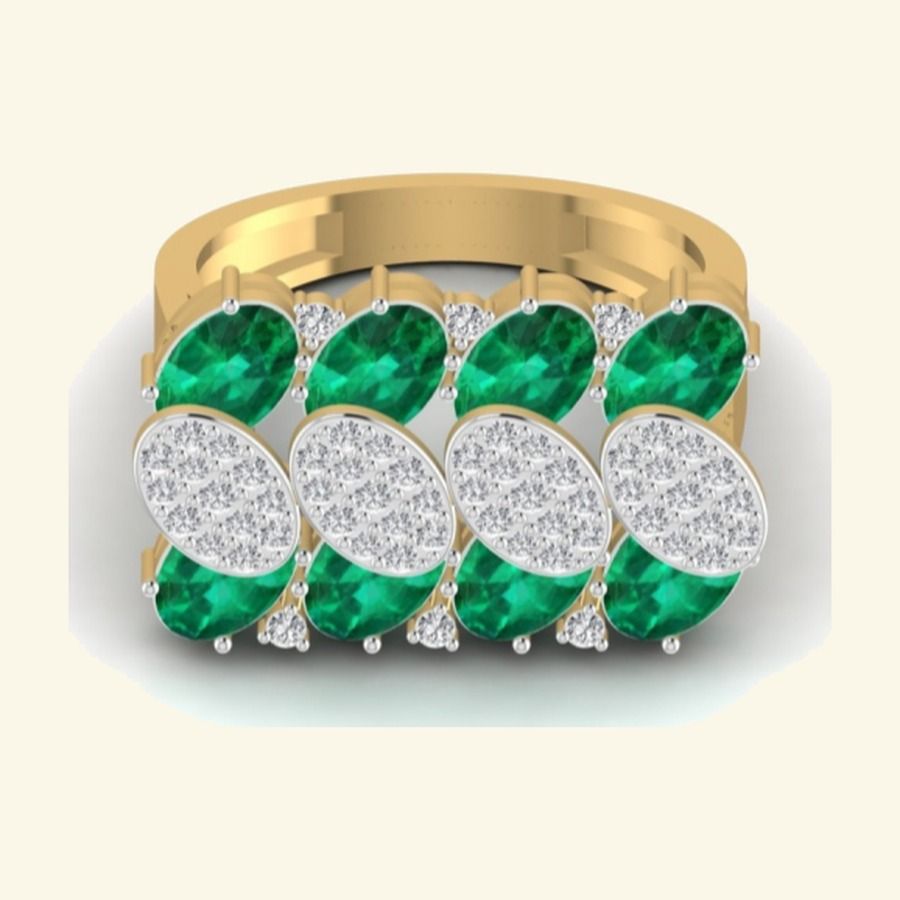 Cushion blue sapphire cocktail ring framed by a double diamond halo. — 6.54 GM gold